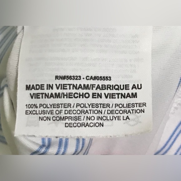 Nike Golf Tour Performance Mens XL Dri Fit White Blue Polyester Polo Shirt - Picture 5 of 6